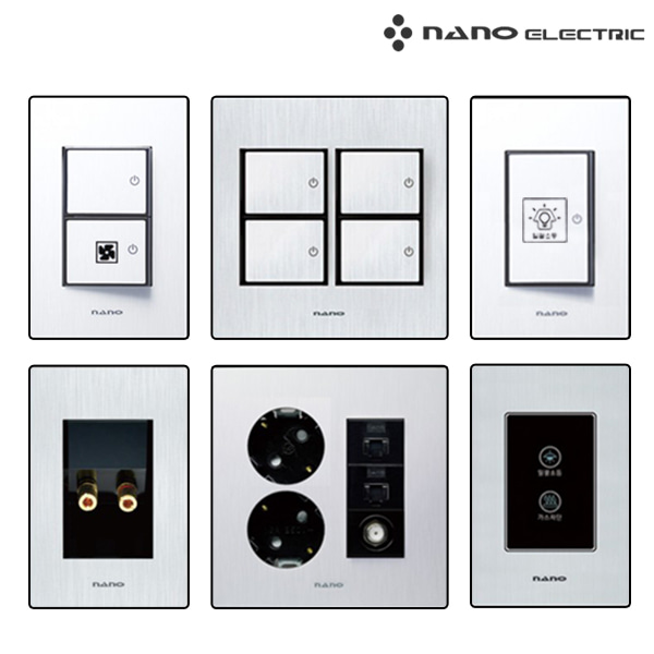나노 아트2 블랙 스위치 콘센트 통신휴빛LED조명 공식쇼핑몰